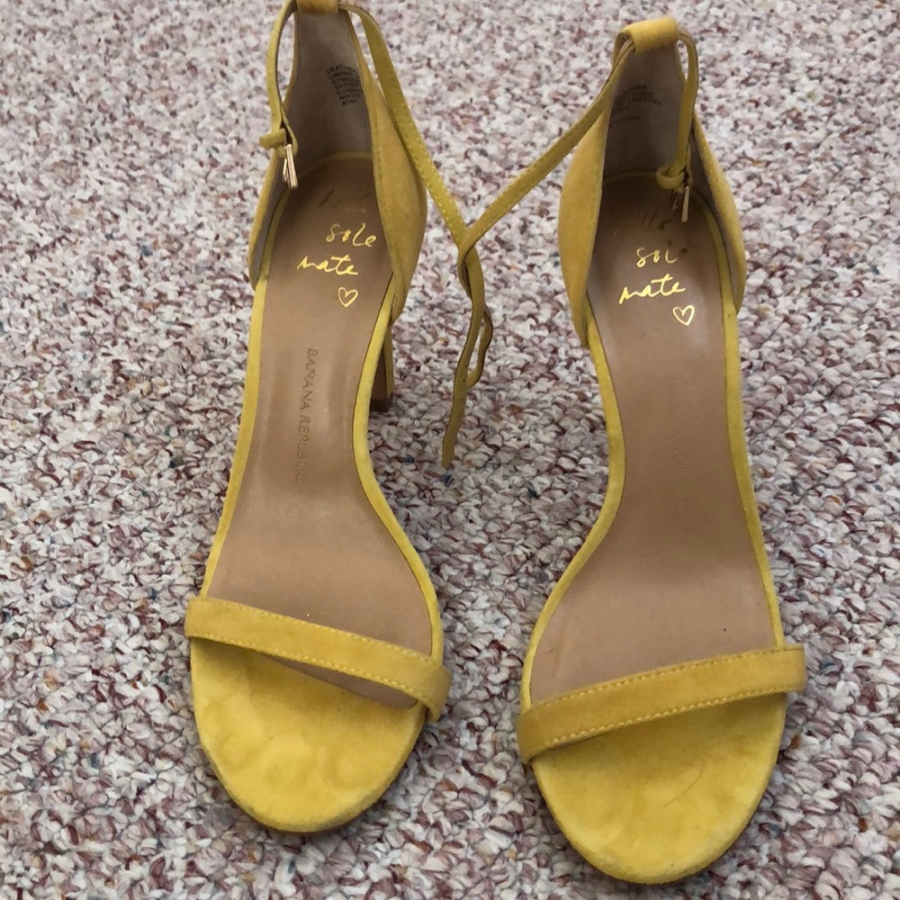 Yellow Suede heels